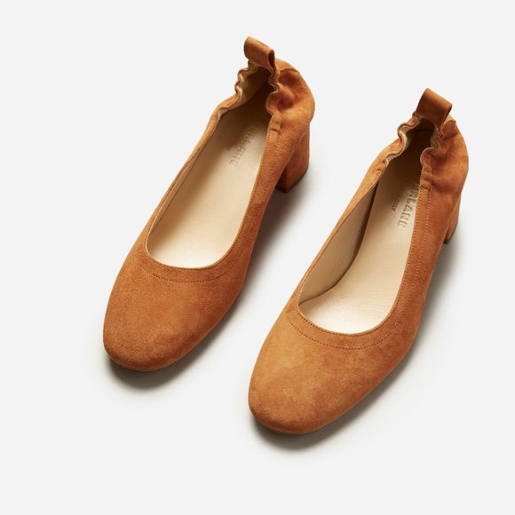 Everlane Shoes - Everlane Day Heel Cognac Suede Size 6.5